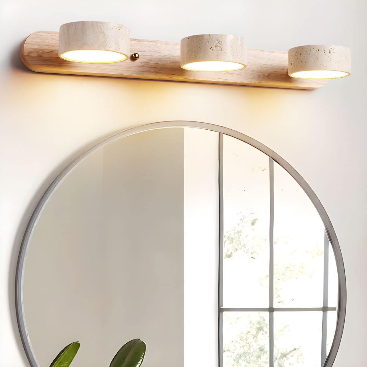 Væglampe i Natursten og Træ – Energieffektiv LED Belysning