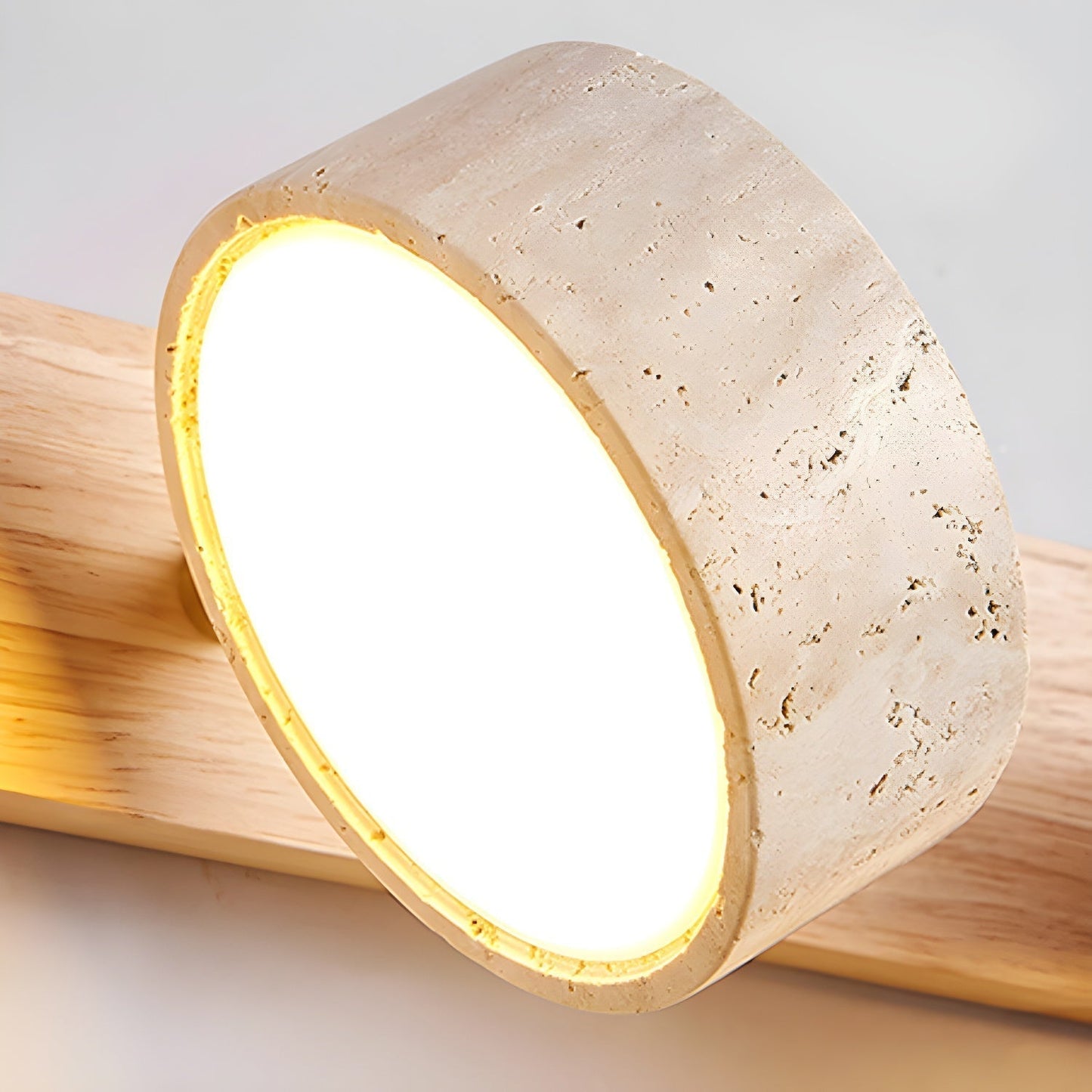 Væglampe i Natursten og Træ – Energieffektiv LED Belysning