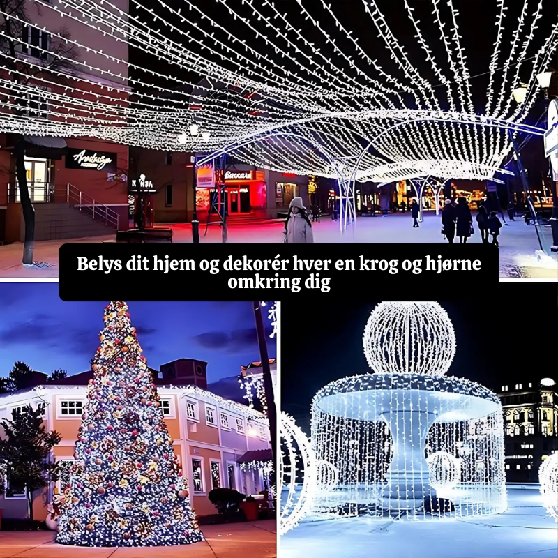 Energibesparende LED Lyskæde med 8 Lysindstillinger, IP44