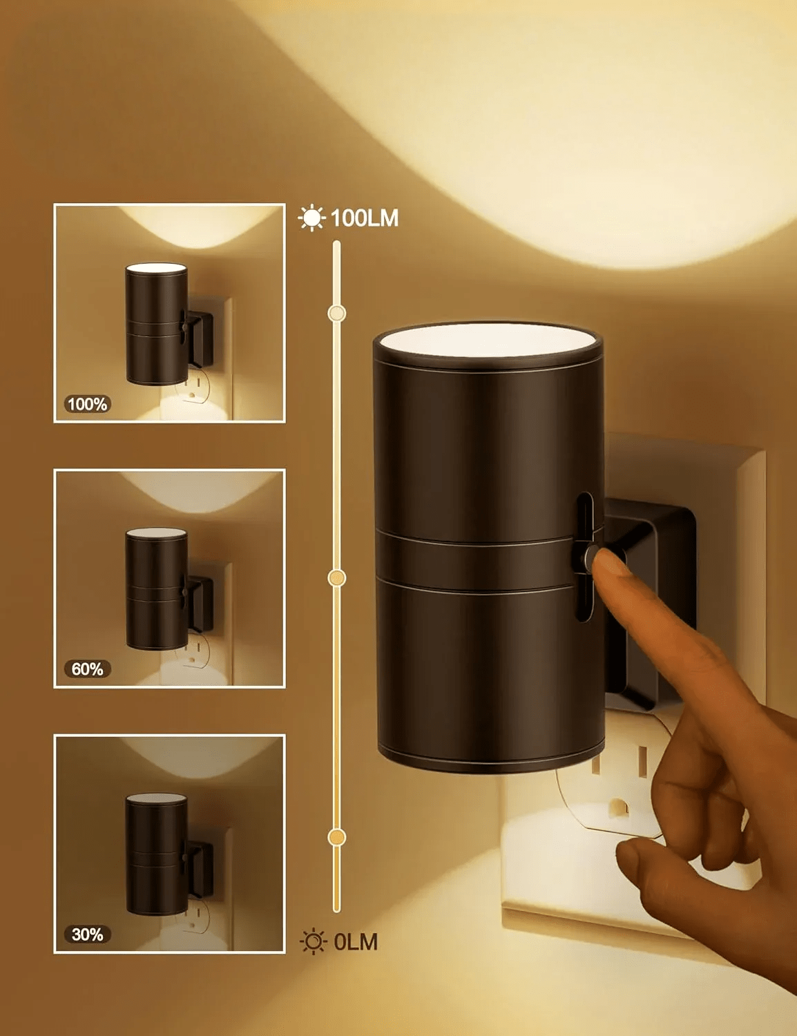 Energibesparende LED Natlampe med Automatisk Lyssensor