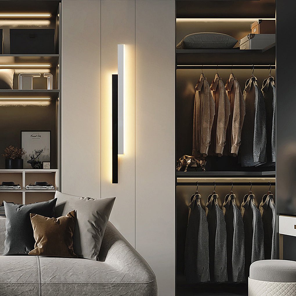 Elegant LED Væglampe med Justerbart Varmt Lys