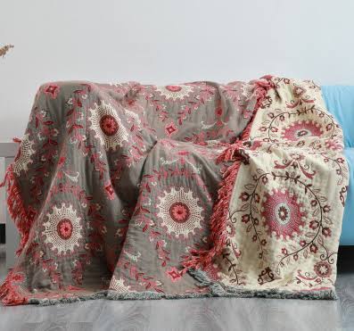 Skandinavisk Vändbar Pläd med Fågelmotiv