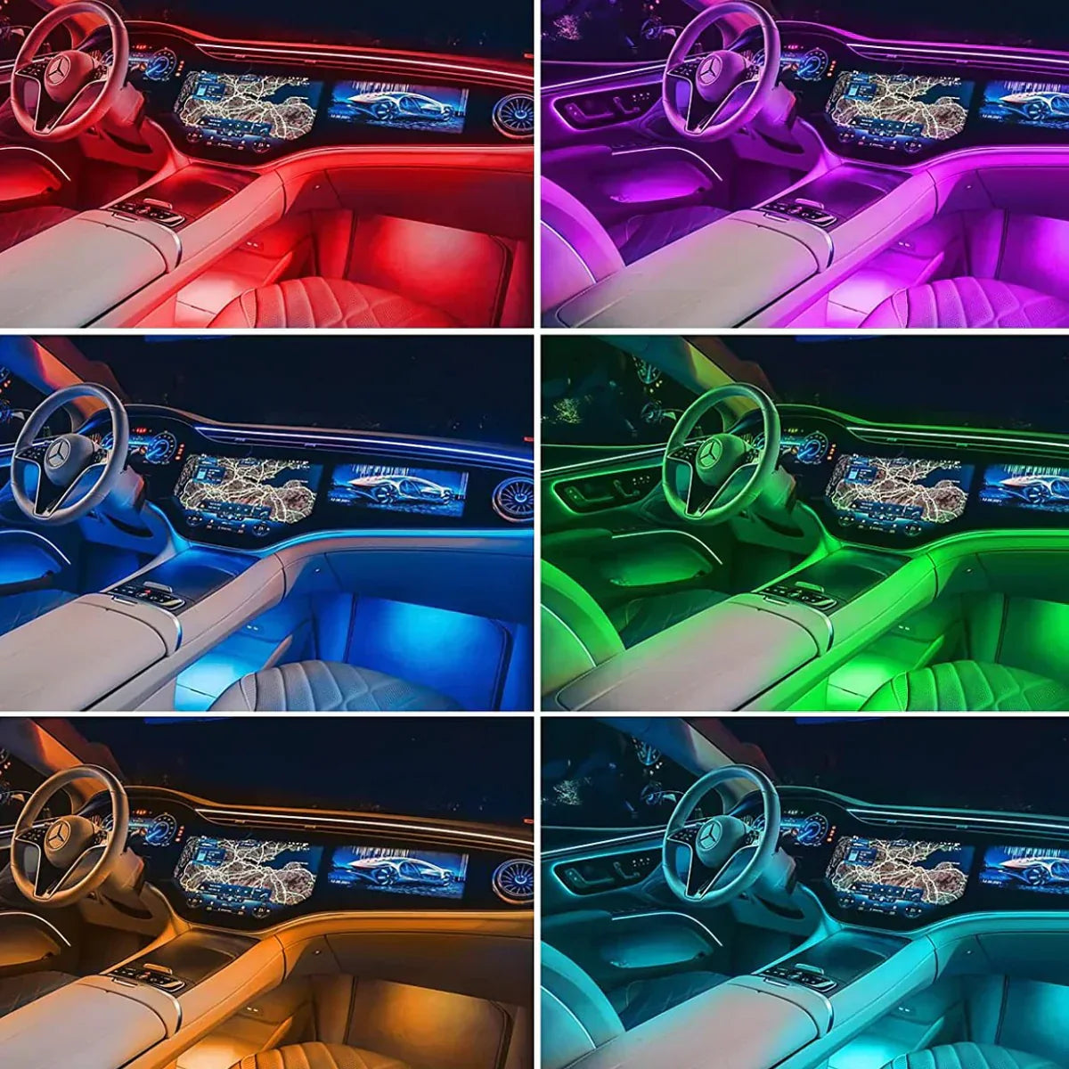 RGB Invändig Belysning till Bil - GlowLine