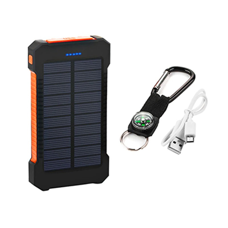 Bærbar Solenergi Powerbank med Trådløs Opladning
