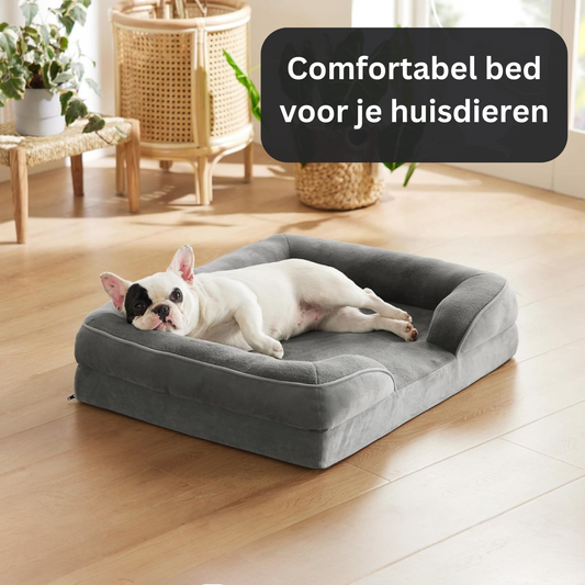 Komfortabel ortopædisk hundeseng med støtte
