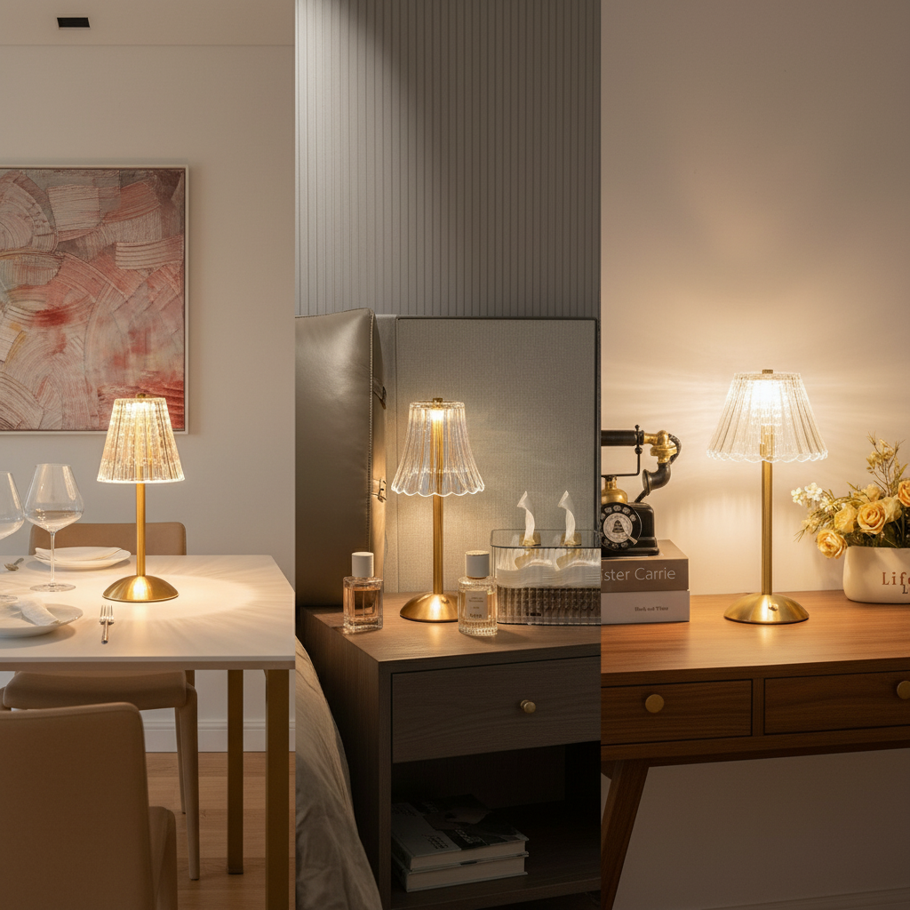 Trådløs Bordlampe med Justerbar LED og Touchkontrol
