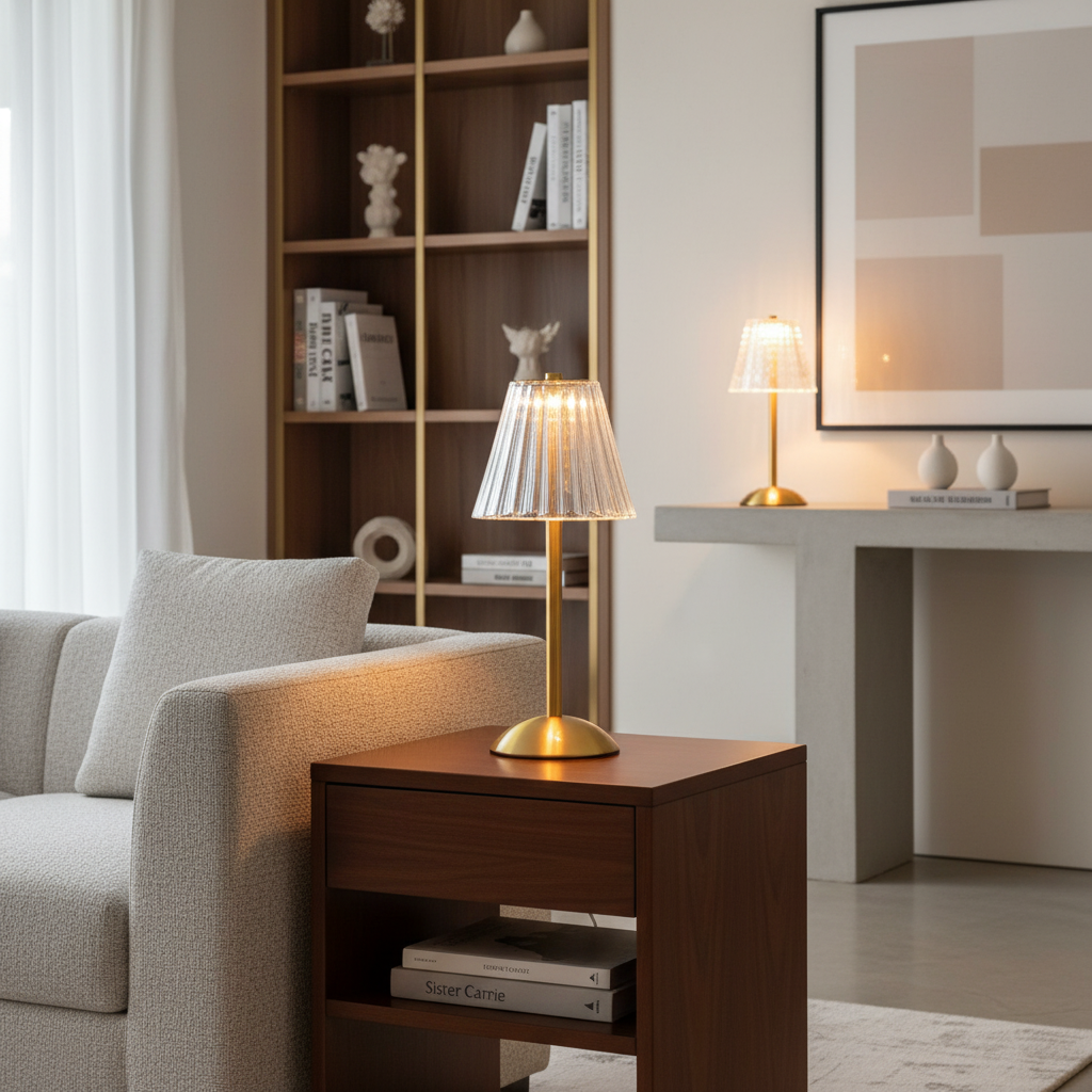Trådløs Bordlampe med Justerbar LED og Touchkontrol