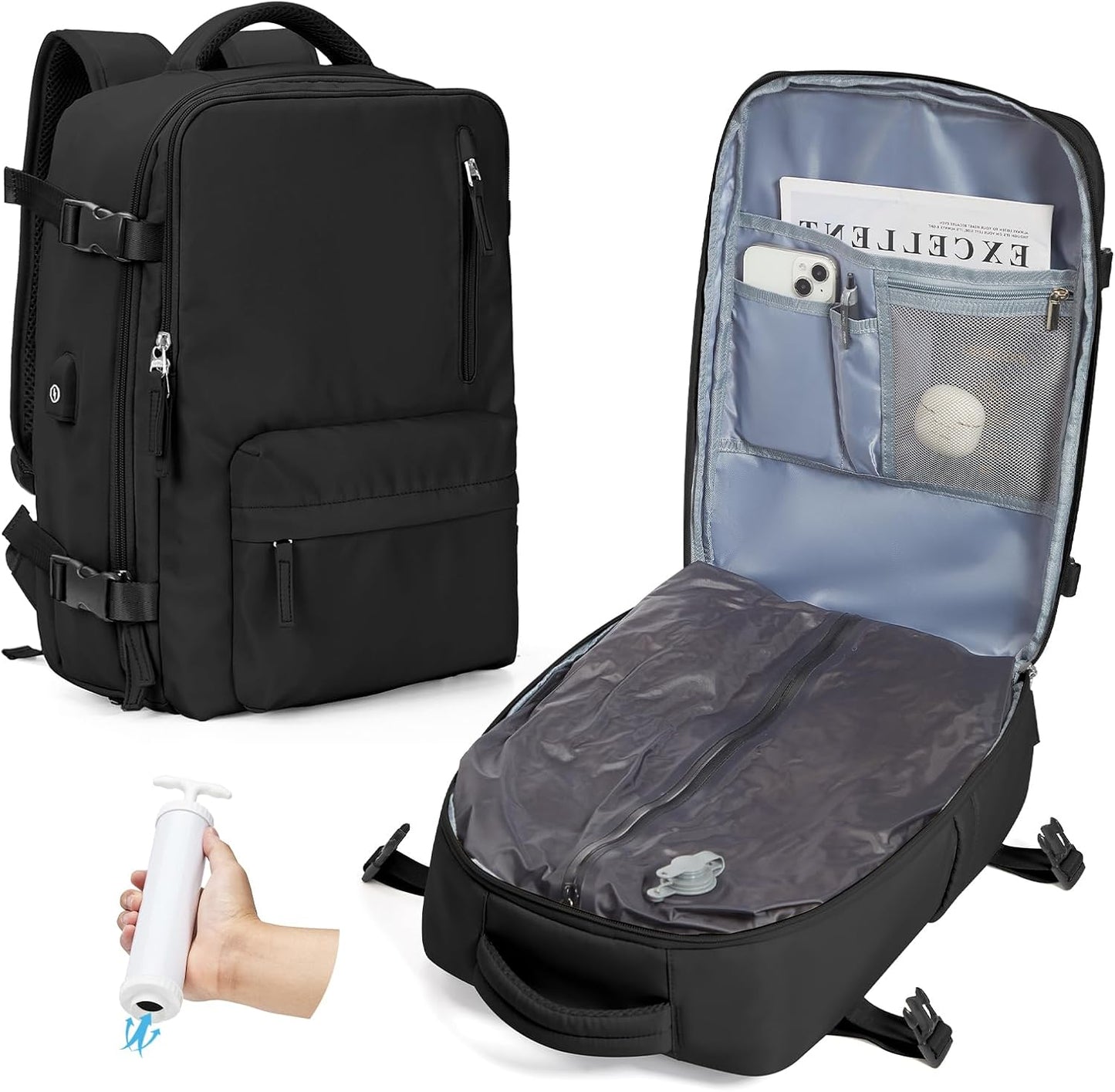 Praktisk laptoptaske med justerbar skulderrem og flere rum