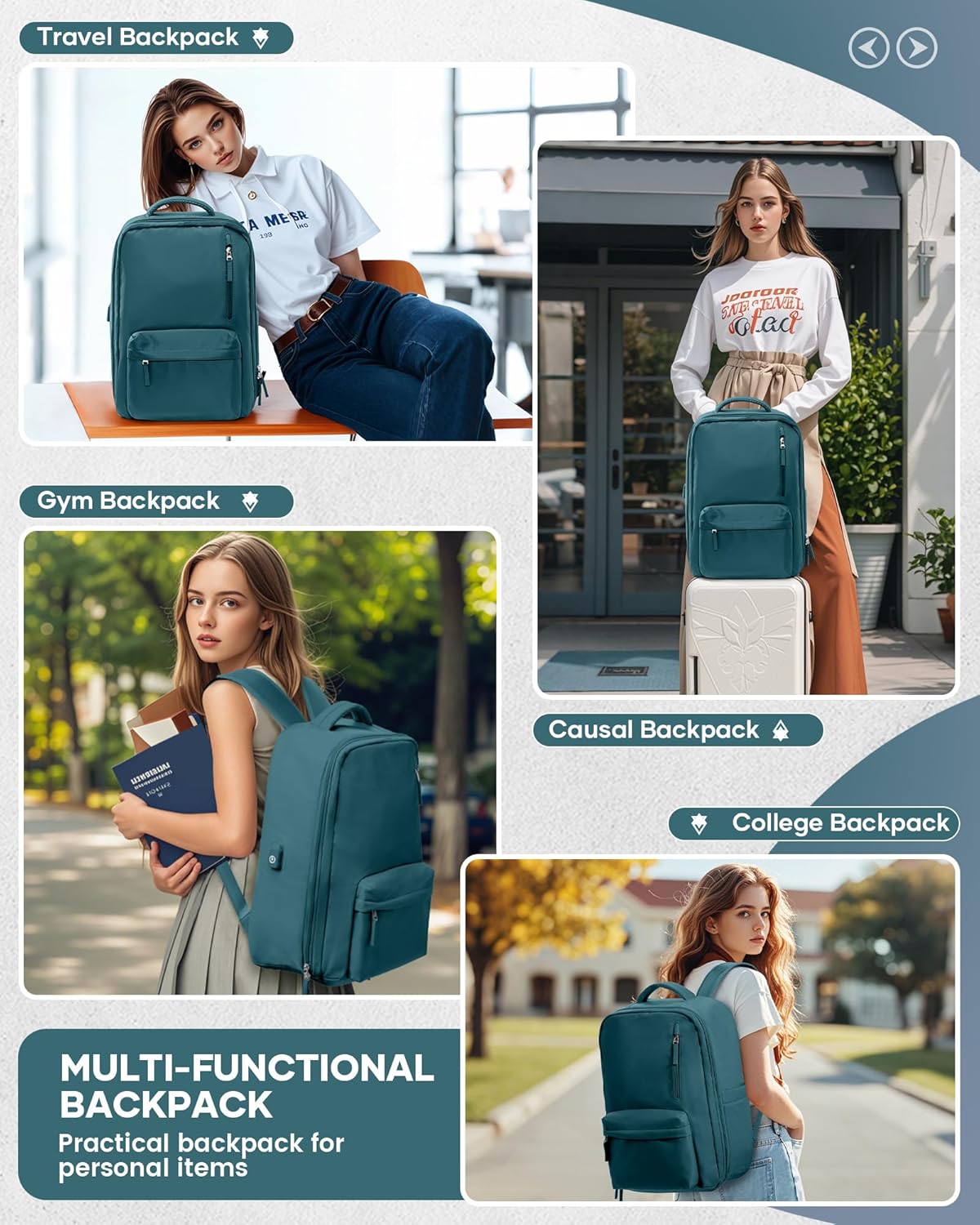 Praktisk laptoptaske med justerbar skulderrem og flere rum
