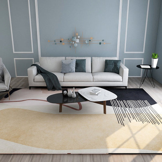 Modern Matta till Vardagsrum med Abstrakt Design - Mjuk Komfort