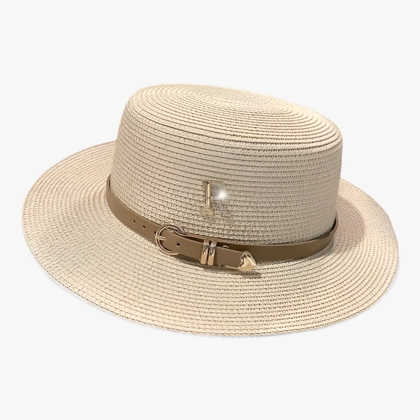 Fladkrone Sommerhat i Strå til Dame