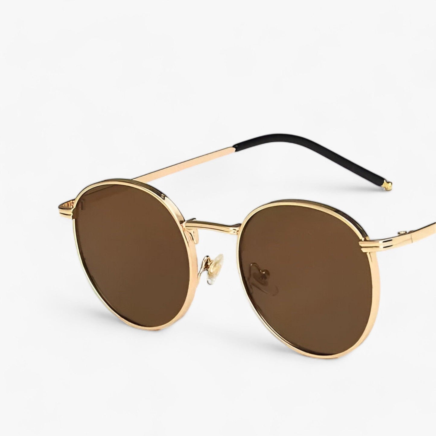 Unisex solglasögon med runda linser – Designerutgåva
