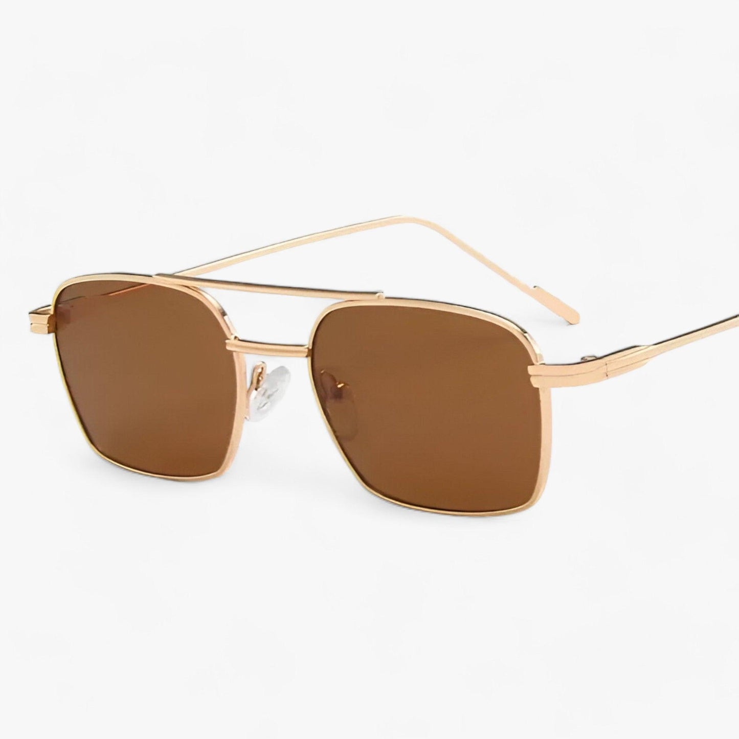Unisex vintage solglasögon med dubbel brygga