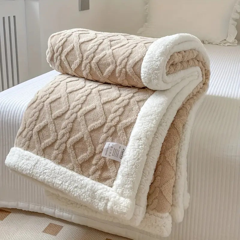 Vendbar Fleece Tæppe: Blød Komfort & Stilfuld Elegance