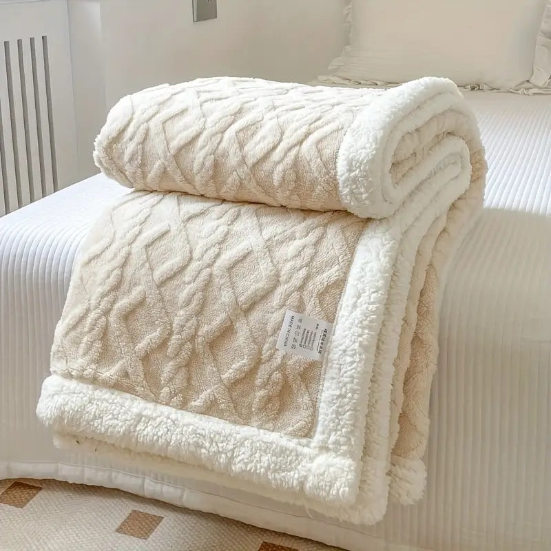 Vendbar Fleece Tæppe: Blød Komfort & Stilfuld Elegance