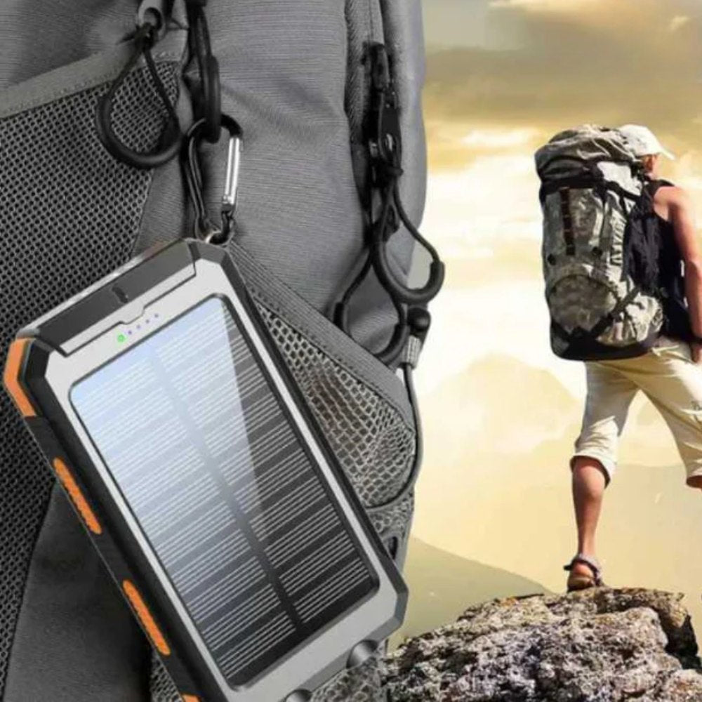 Vandtæt bærbar oplader med solenergi