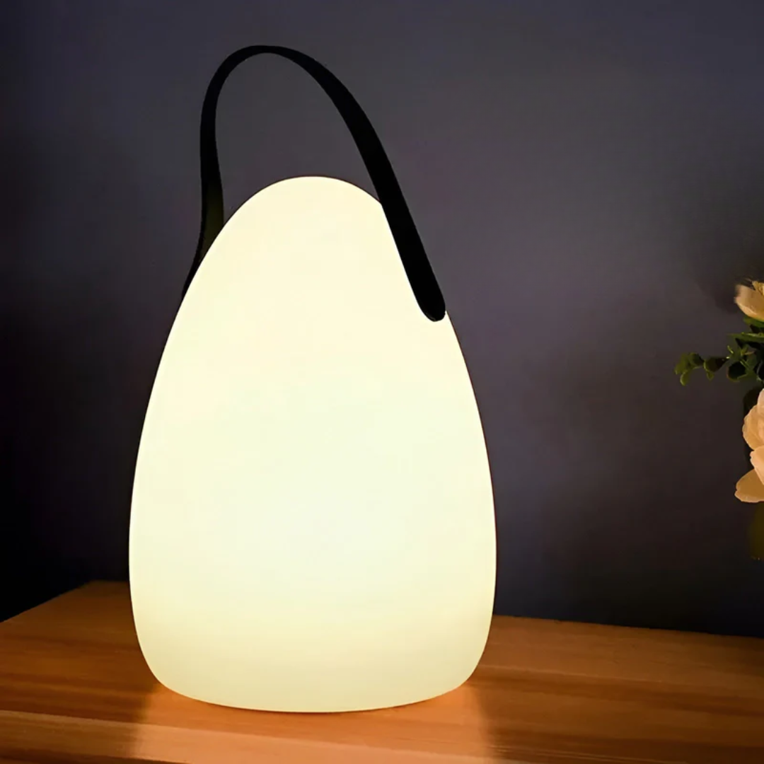 Bärbar LED Bordslampa med Justerbart Ljus och Vattentät Design