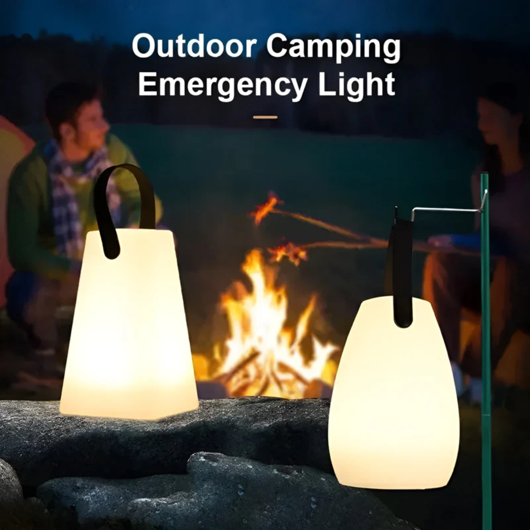 Bärbar LED Bordslampa med Justerbart Ljus och Vattentät Design