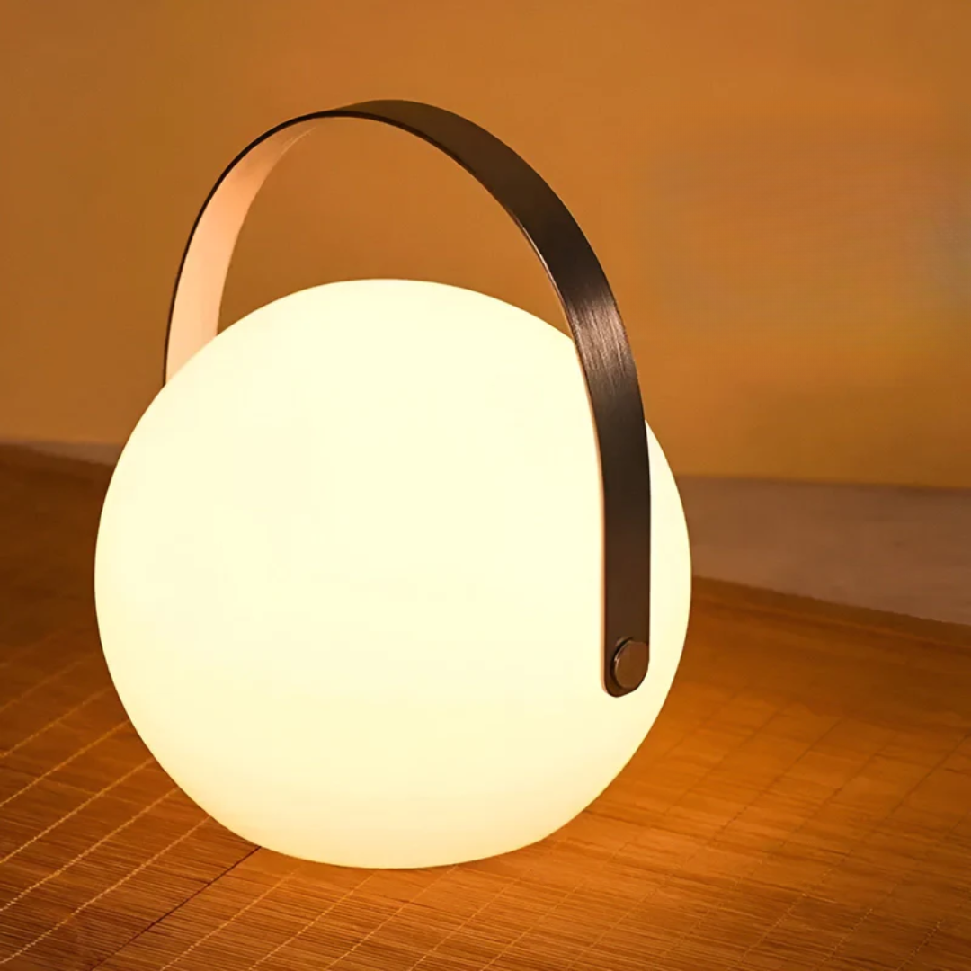 Bärbar LED Bordslampa med Justerbart Ljus och Vattentät Design