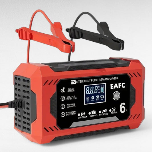 Billaddare med LCD-skärm – 12V/24V, pulsreparationsfunktion