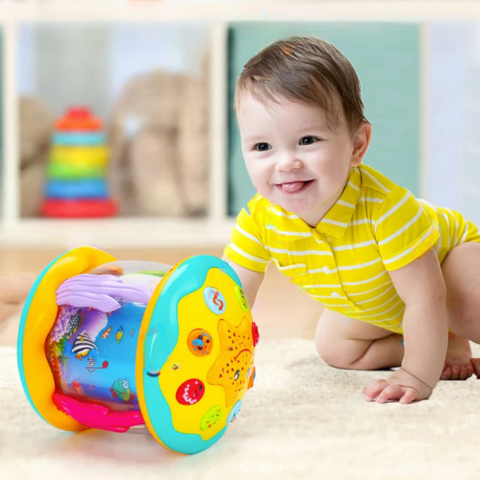 Babytromma med ljus och musik – Sensorisk inlärningsprojektion