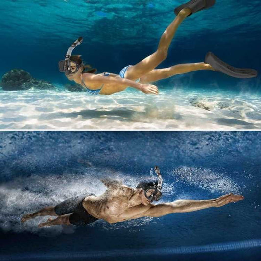 Hopfällbar snorkelmask för dykning