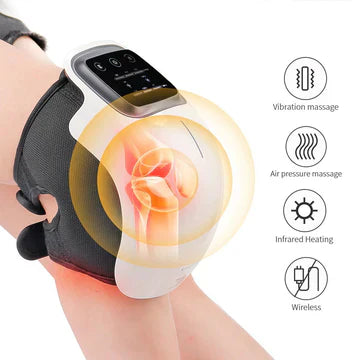 Knie-Massageapparat med varmebehandling – Bærbar smerteterapi og ledterapi