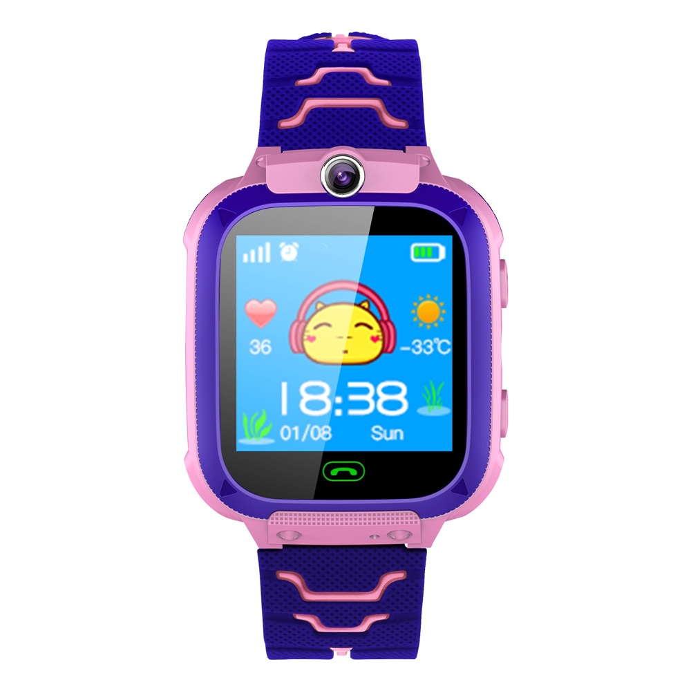 Børnesmartwatch med GPS-tracker og telefonfunktion
