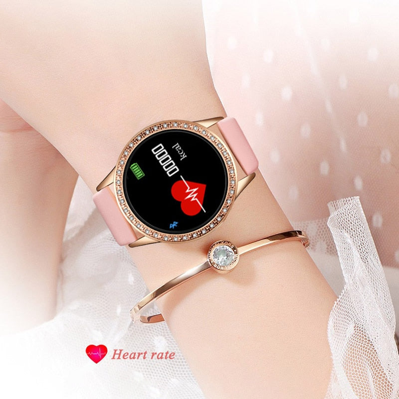 Intelligent smartwatch til kvinder med sundhedsovervågning og elegant design
