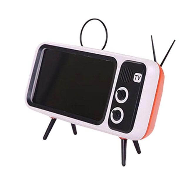 Mini Højttaler Retro TV Telefonholder