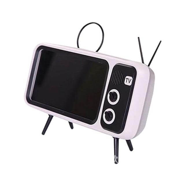 Mini Højttaler Retro TV Telefonholder