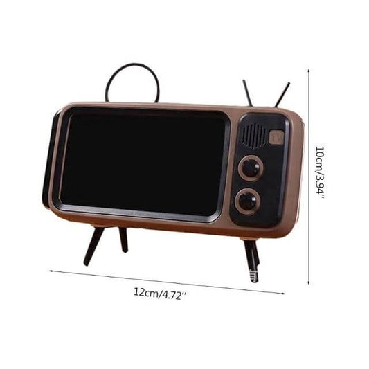 Mini Højttaler Retro TV Telefonholder