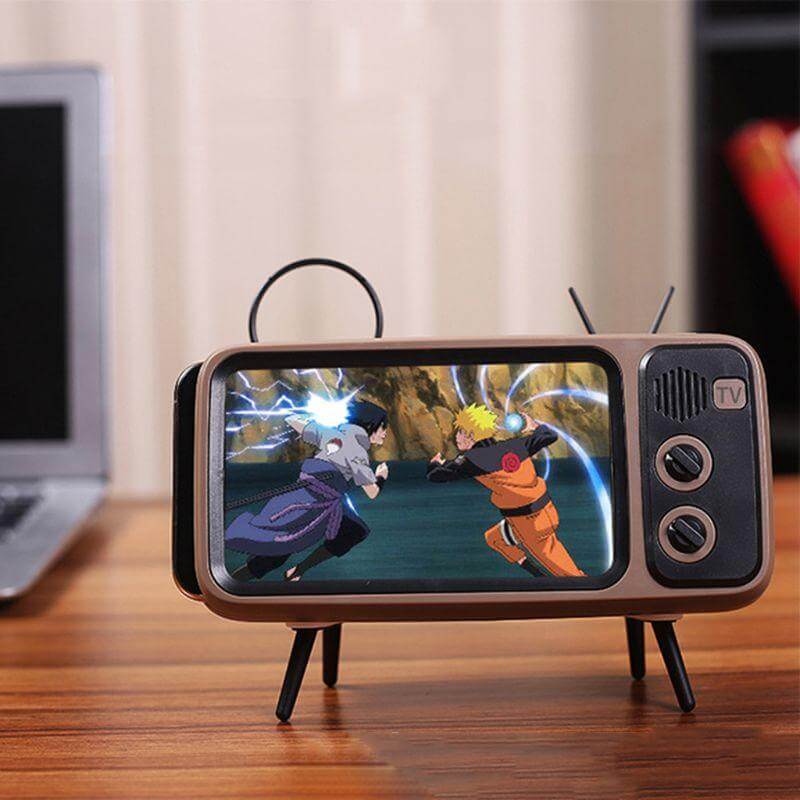 Mini Højttaler Retro TV Telefonholder