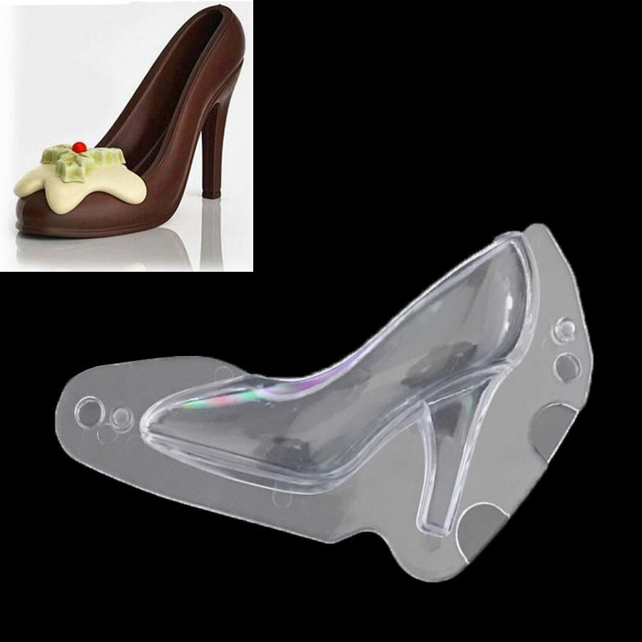 3D Højhælet Sko Chokoladeform
