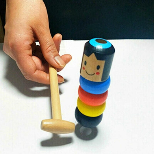 Magnetisk Trælegetøj med Evasions Trick – Træfigur med Fjedre