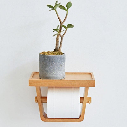 Træ Enkel Toiletpapirholder