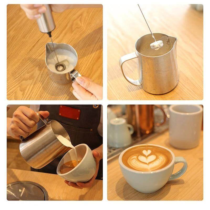 Professionell Handhållen Kaffemjölkskummare