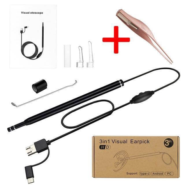 Minikamera Visuell Öronrengörare