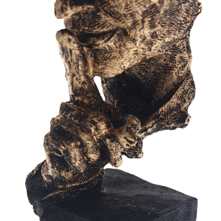 Guldglimt Abstrakt Skulptur – Lysende Elegance