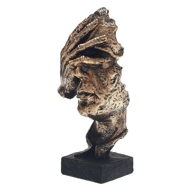 Guldglimt Abstrakt Skulptur – Lysende Elegance