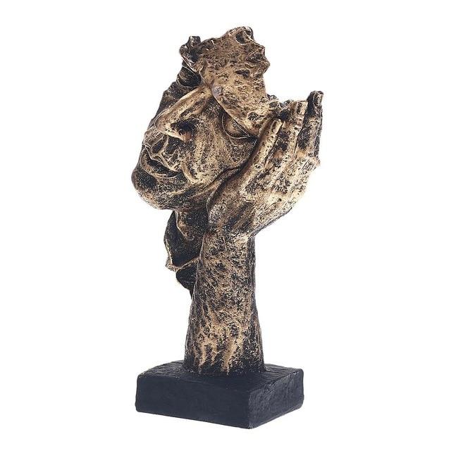 Guldglimt Abstrakt Skulptur – Lysende Elegance