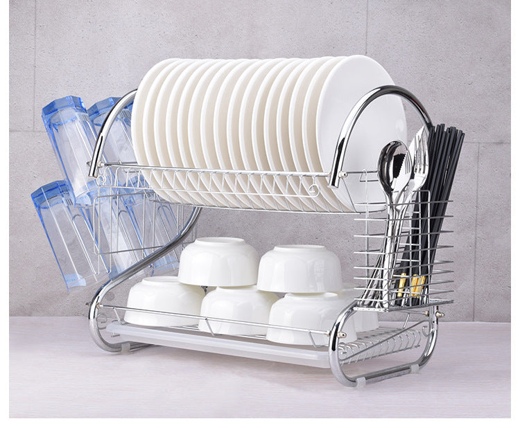 Kök Rostfritt Stålställ Bestick Organizer