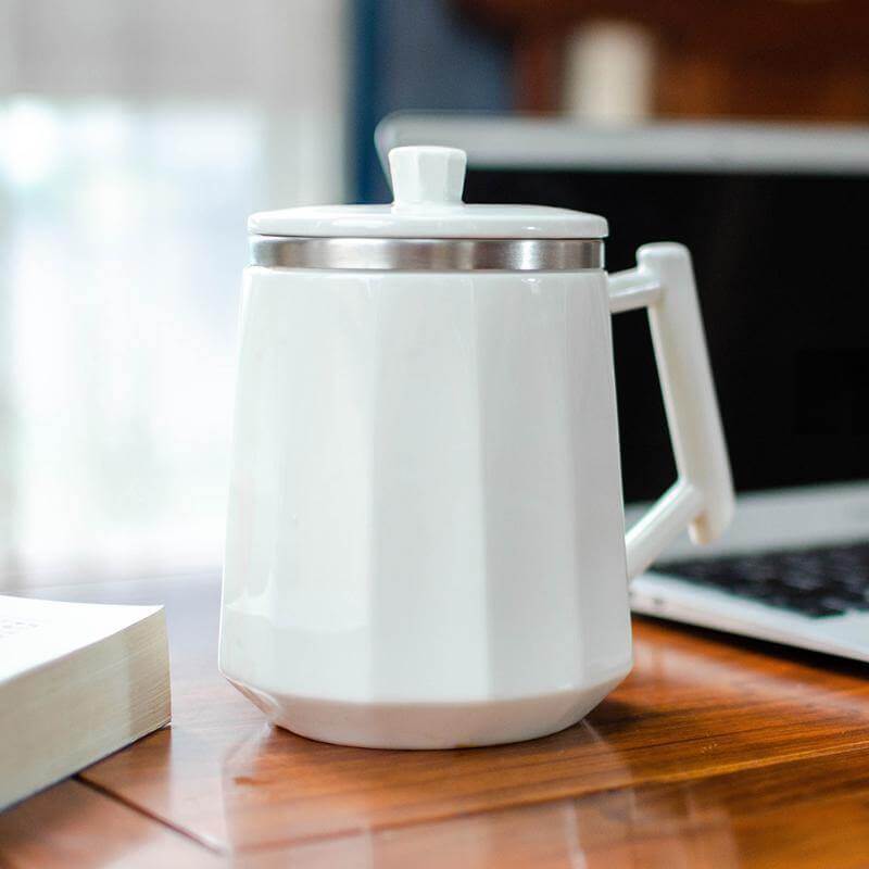 Självblandande kaffekopp i rostfritt stål