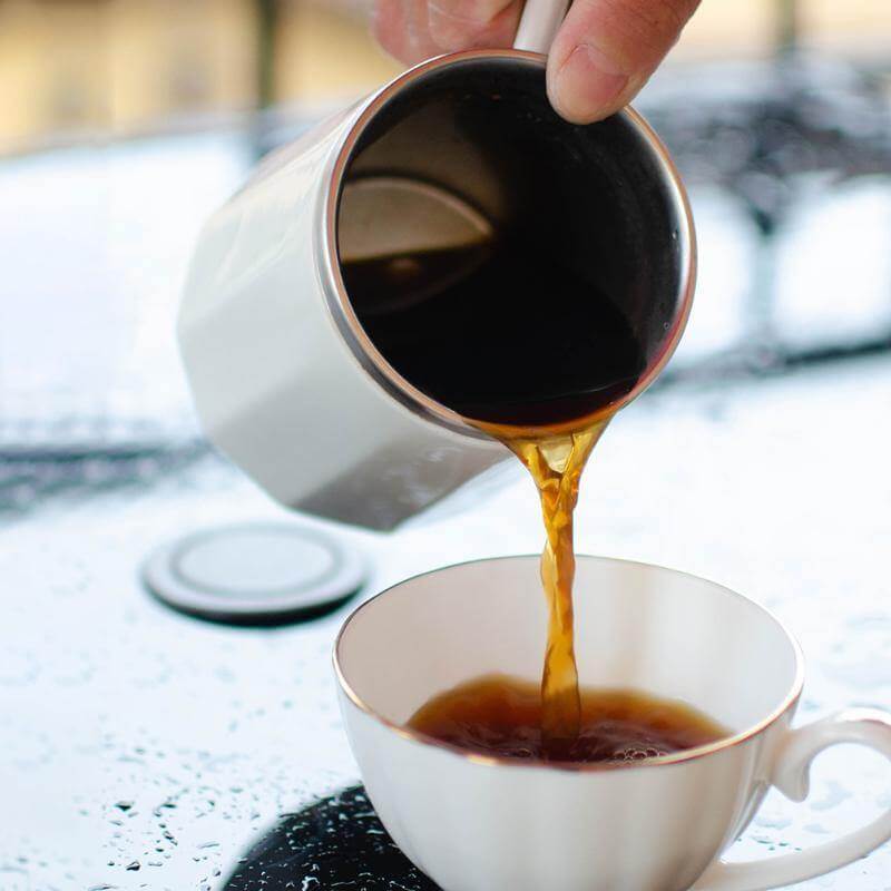 Självblandande kaffekopp i rostfritt stål