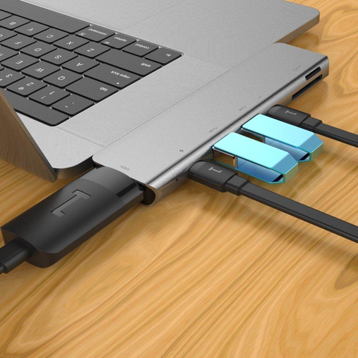 7in1 USB C Hub Adapter til Macbook