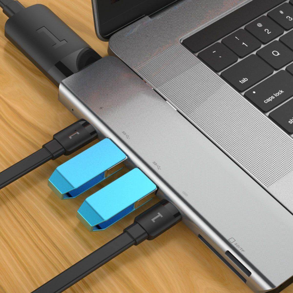 7in1 USB C Hub Adapter til Macbook