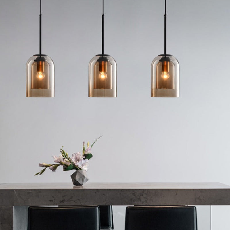 Elegant Hänglampa i Mica med Dubbel Glas – Skapa Atmosfär