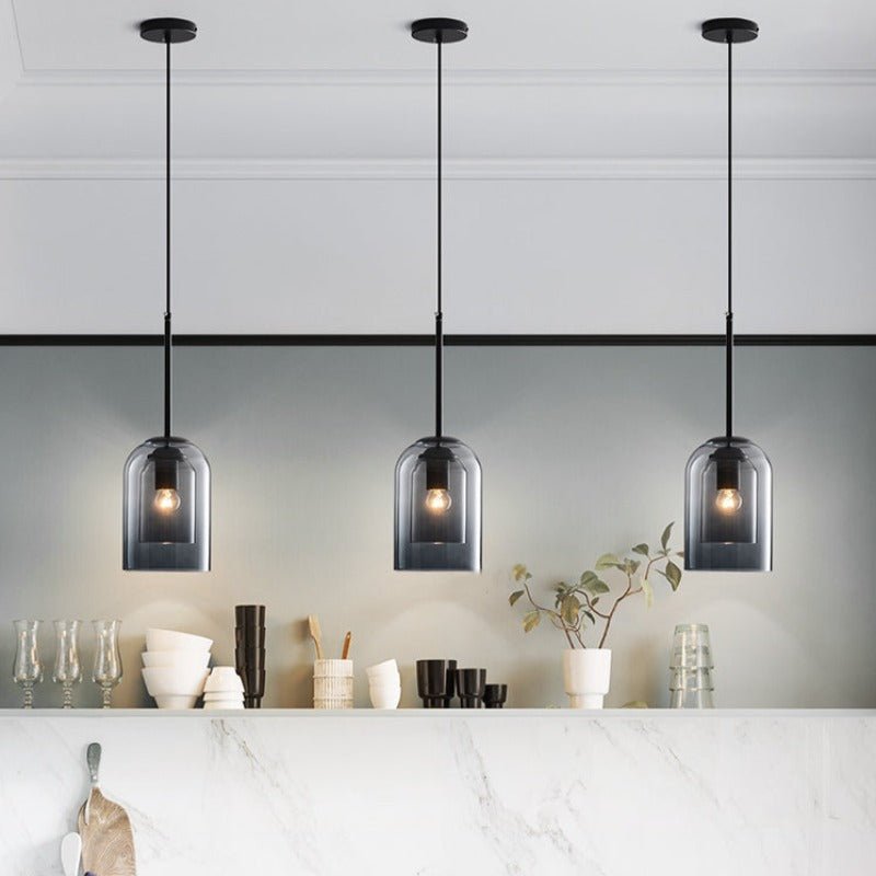 Modern taklampa med dubbelt glas för vardagsrum och matsal