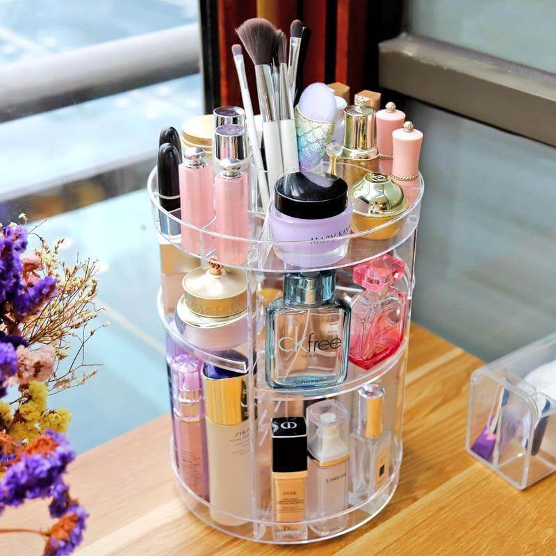 360 Grad Rotation Kosmetik MakeUp Cologne Organizer Box