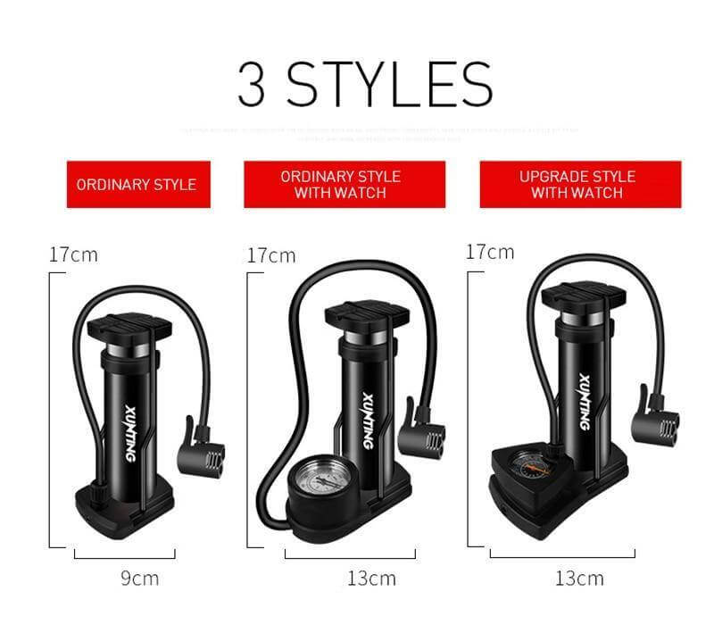 Bærbar Easy Bike Air Inflator Pedal Pumpe